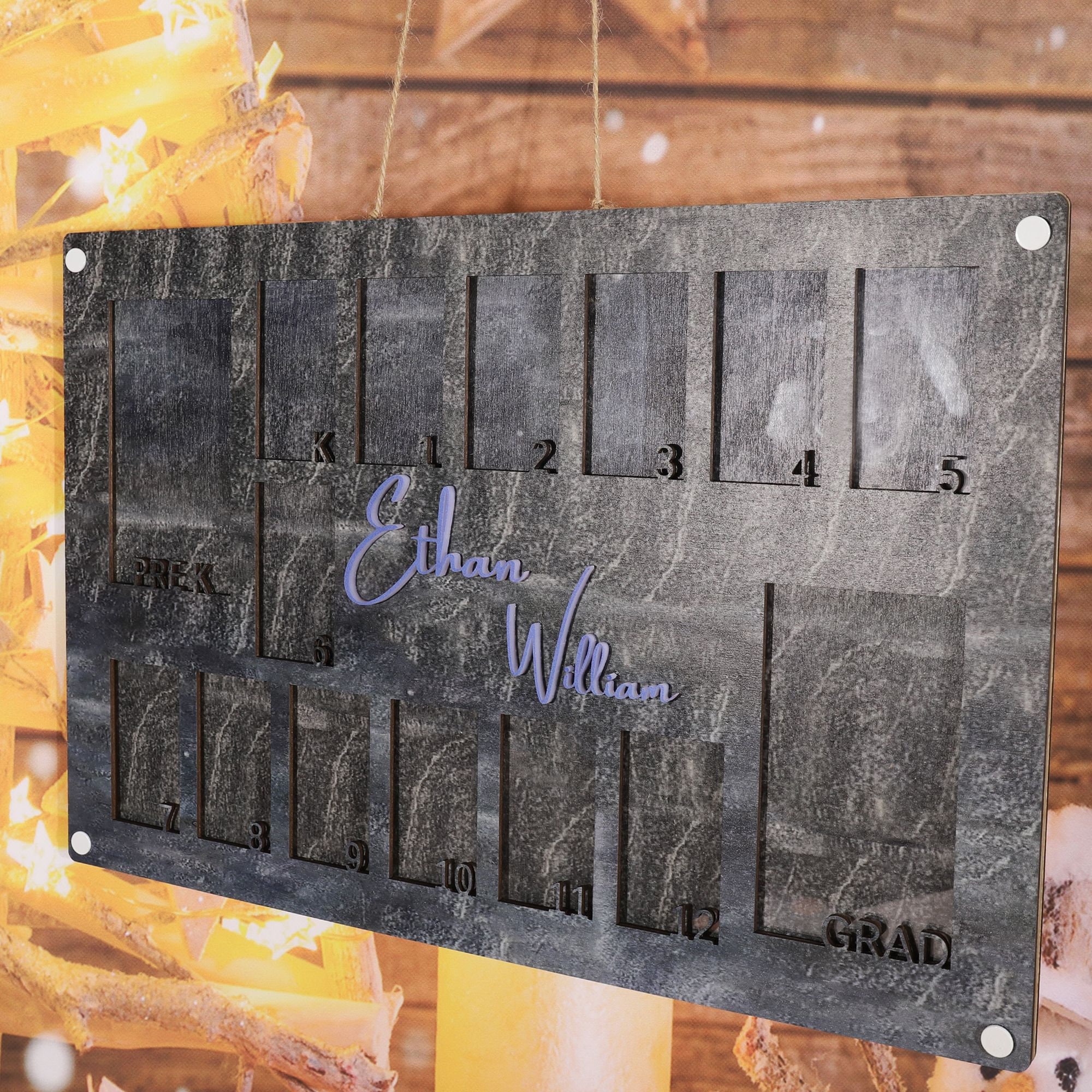 Personalized School Years Photo Frame,wooden School Photo Frame,school