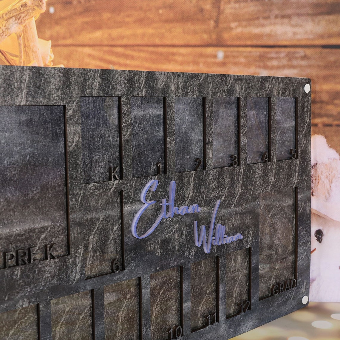 Personalized School Years Photo Frame,wooden School Photo Frame,school