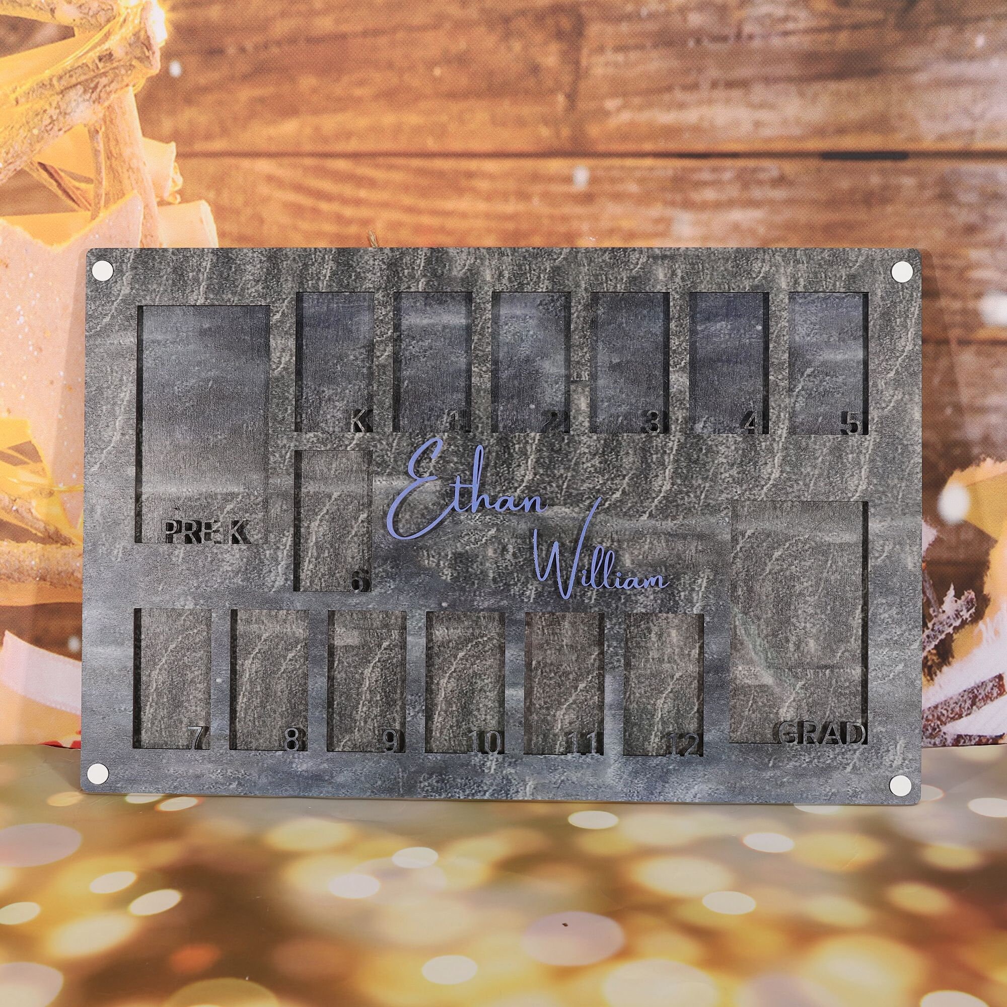 Personalized School Years Photo Frame,wooden School Photo Frame,school