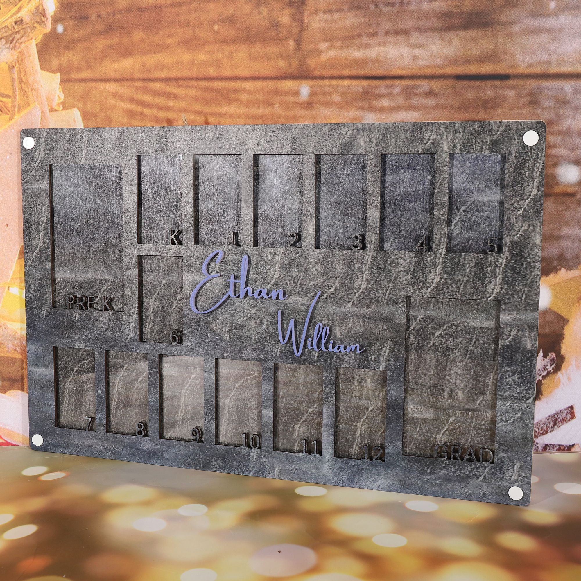 Personalized School Years Photo Frame,wooden School Photo Frame,school