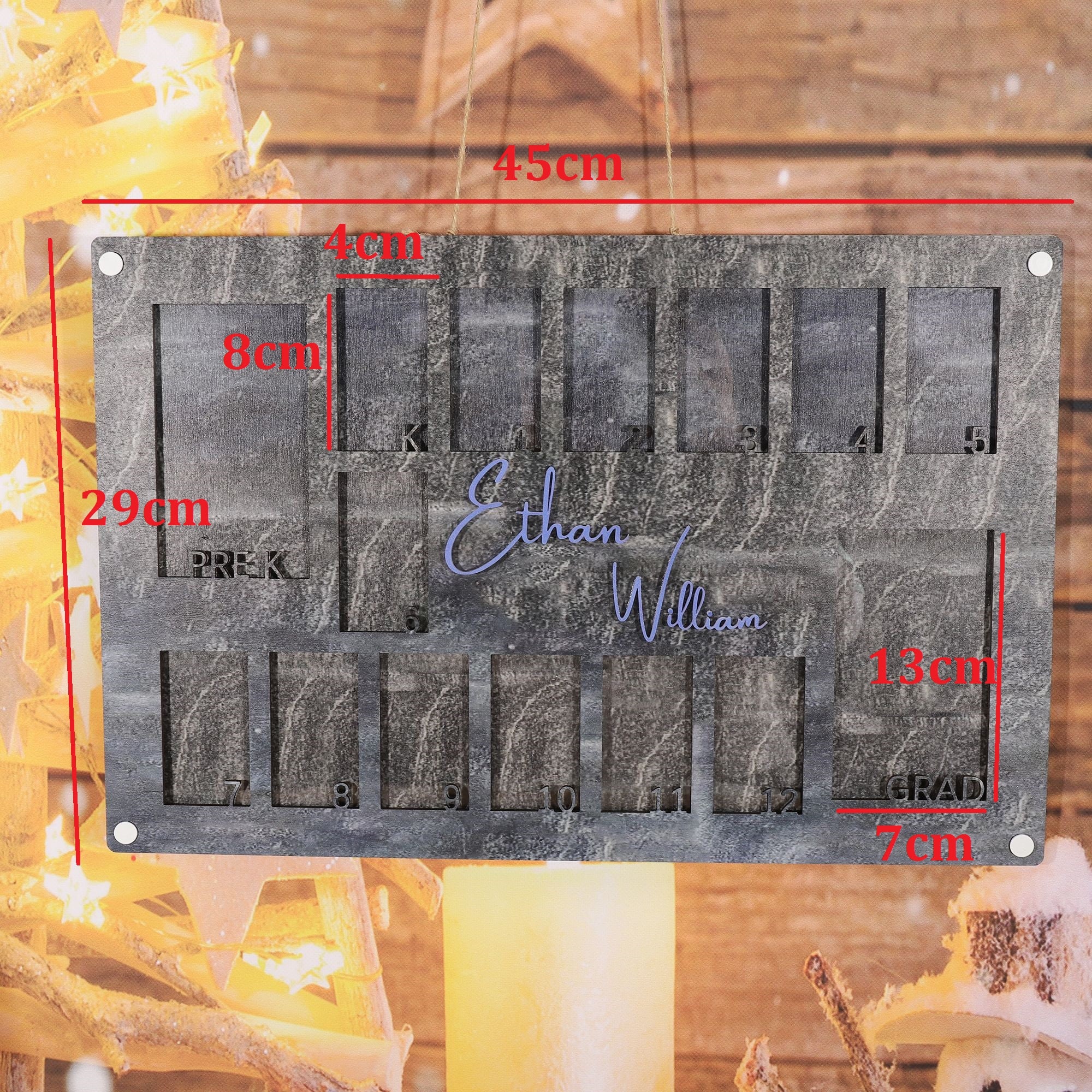 Personalized School Years Photo Frame,wooden School Photo Frame,school