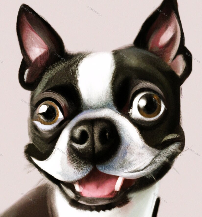 BOSTON TERRIER PRINT - Etsy