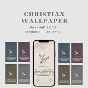 Jeremia 29:11 iPhone Wallpaper - Christlicher Bibelverser Telefon Hintergrund - Minimalistischer Glaube Digitaler Download
