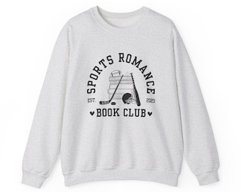 Sports Romance Book Club-sweater, leesgrage trui, sportromantische trui, uniseks Heavy Blend™-sweater met ronde hals