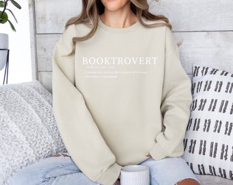 Booktrovert-sweater: boekenliefhebber ronde hals - gezellig leesgrage cadeau