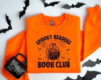 Spooky Book Club-sweater, lezerssweater met skelet