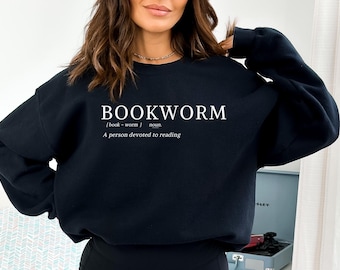 Sweatshirt boekenwurm: uniseks zware mix ronde hals, cadeau boekenliefhebber