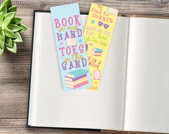 Summer Laminated Bookmark Set | Book Lover Gift