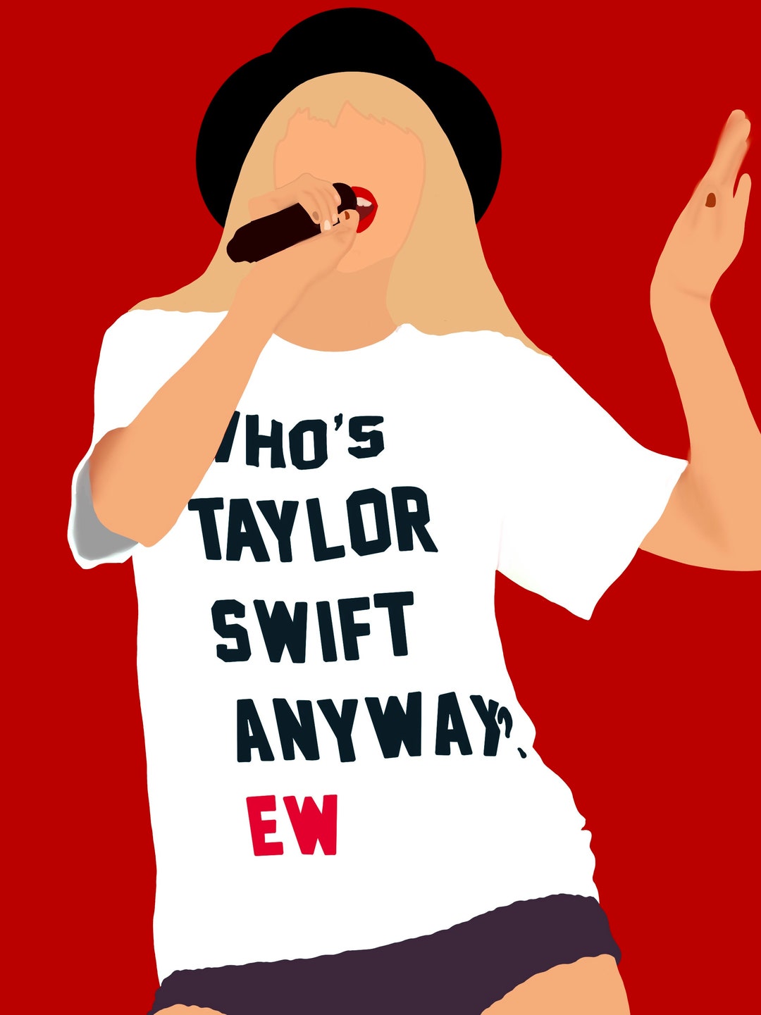 Taylor Swift Eras Tour red whos Taylor Swift Anyway Ew. Digital Poster Etsy
