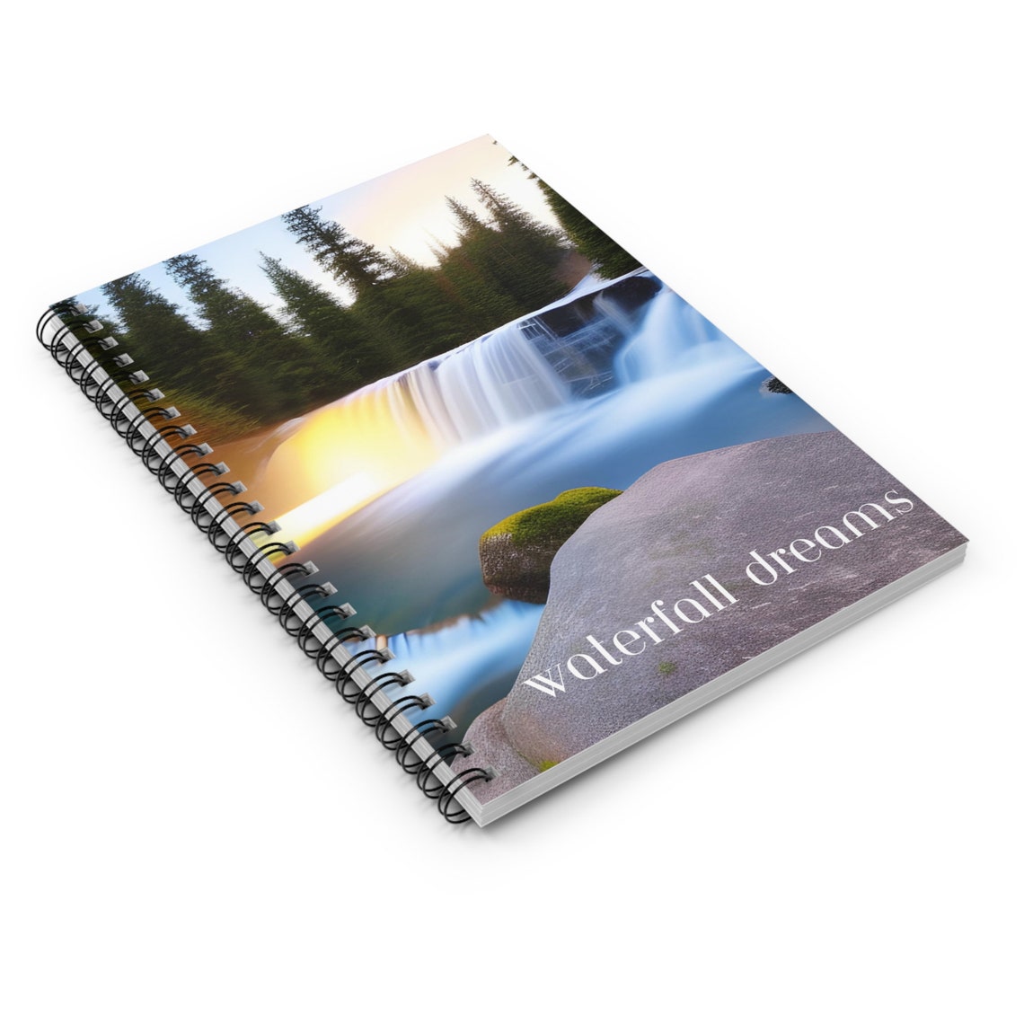 Spiral Notebook Ruled Line Waterfall Journal Waterfall Notebook Nature ...
