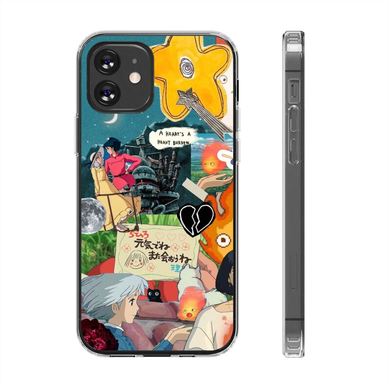 Studio Ghibli Collage Clear Phone Case: Howls Moving Castle Calcifer ...