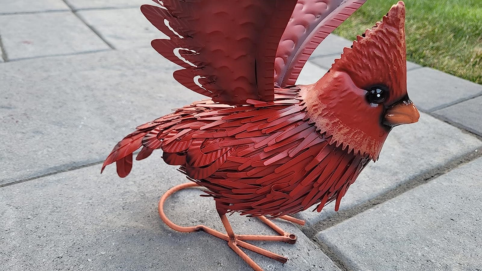 Metal Cardinal Bird Garden Decor Garden Sculptures Statues Etsy