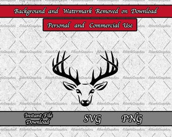 Whitetail Deer Head, Deer SVG PNG, Cut File, Laser Engraving, Digital Download, Whitetail Buck, Deer Head SVG, Hunting, Deer Antlers, Cricut