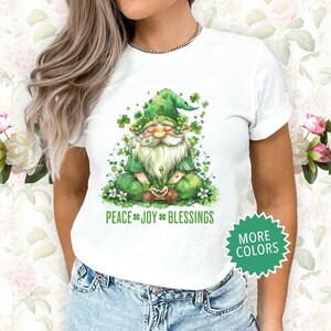 Irish Gnome shirt, Meditation Gift, Yoga gift, Cute Gnome shirts, funny gnome t shirts, st. patricks day shirt, irish gnome, blessing shirt