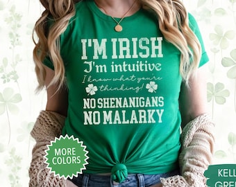 funny St. Patrick's day shirt, funny irish tshirt, irish intuition, shenanigans shirt, St. Patrick's Day Gift shirt, gift for psychic