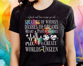 Artist gift, gift for artist painter, Art lover shirt, Art lover gift, gift for art teacher, gift for painter, painting shirt, artist shirt