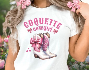 Coquette Cowgirl, Coquette Trendy Aesthetics, Coquette Clothing, Cute Coquette, Trendy Coquette Shirt, Western Pink Bow Shirt, Girly Gifts