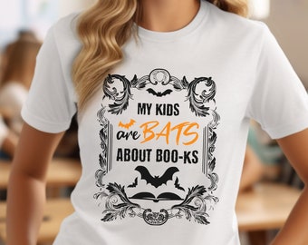 Funny Halloween book lover shirt,  parent book shirt, mom halloween book shirt, dad shirt, gift reading teacher tee, teacher book gift tee.