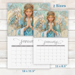 2026 Angel Wall Calendar — Spiritual Calendar — heavenlyl Art — A Year ...