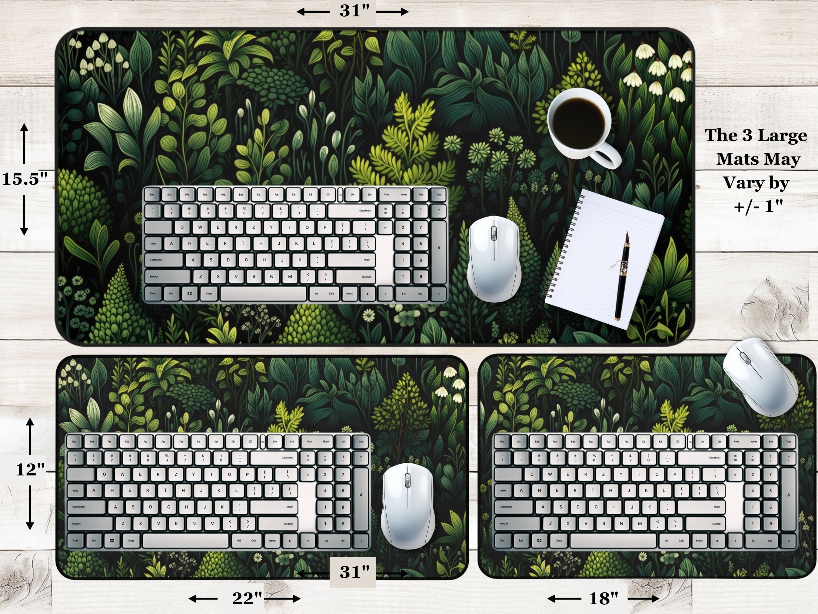 Green Stackmat Green Plants Deskmat Dark Green Deskmat Cottagecore Desk - Etsy