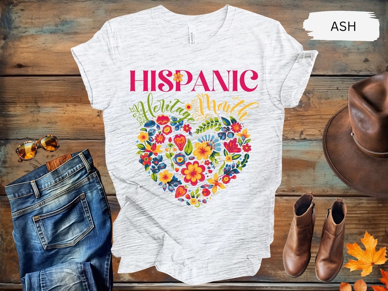 Heritage Month Shirt, Mexican Flowered Shirt, Floral Hispanic Shirt