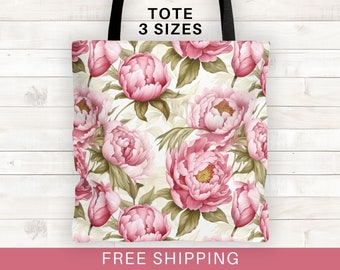 Floral tote bag, gifts for gardeners, gift for mom, grandma gift, cruise tote, floral tote bag shoulder bag, totebag, coquette tote bag