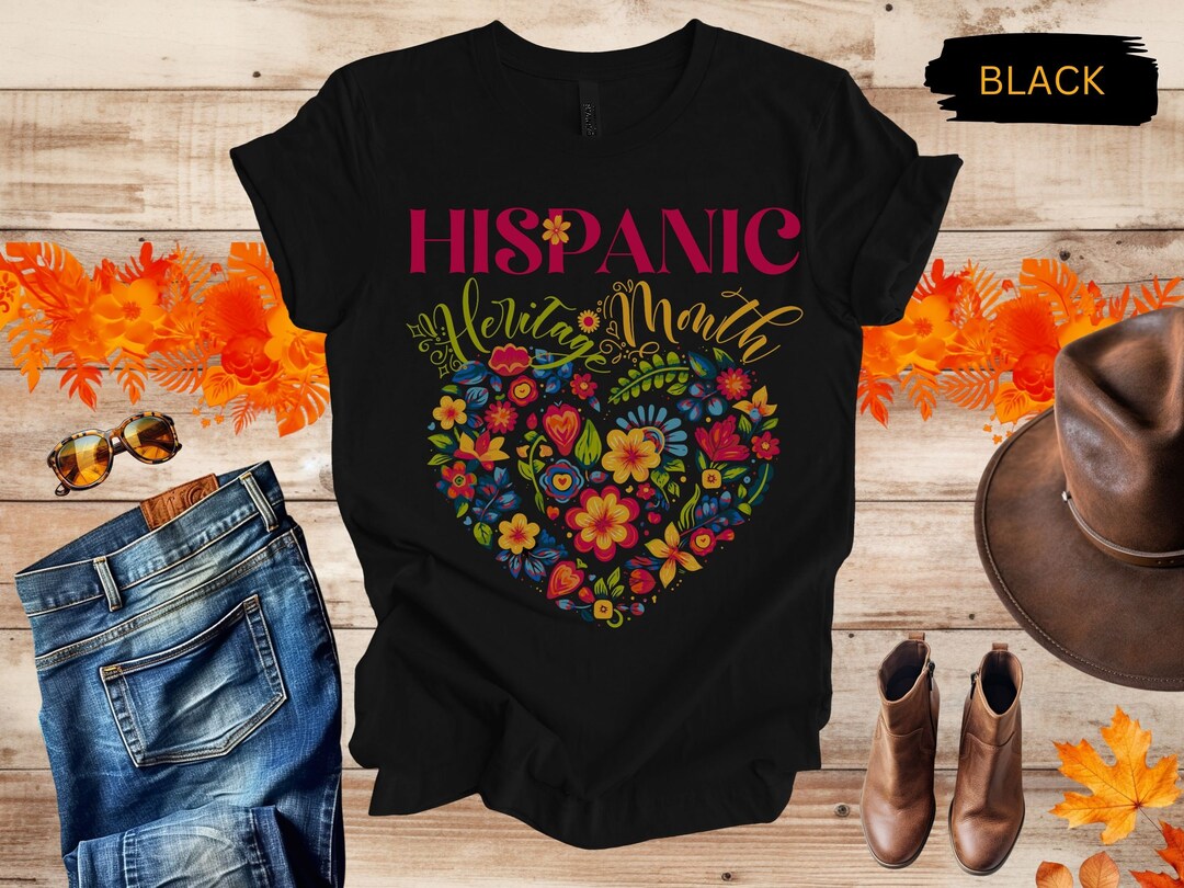 Heritage Month Shirt, Mexican Flowered Shirt, Floral Hispanic Shirt