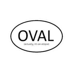 Oval &quot;OVAL&quot; sticker