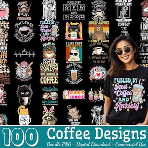 100 Designs Coffee Lover Bundle Png, Funny Coffee Quotes, Coffee Cups Png, Coffee Designs, Coffee Mugs Png, Coffee Humor Png, Commercial Use