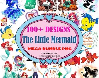 100+ Designs The Little Mermaid PNG Bundle, Princesa Png Designs, Desenhos Animados Png, Desenhos Animados Bundle Png, Princesa Png, Personagens De Desenho Animado Png