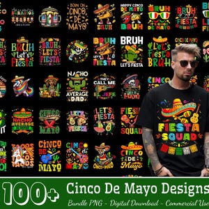 100+ ontwerpen Cinco de Mayo-bundel png, Mexicaanse partij png, Let's Fiesta png, Mexico tequila png, taco's png, nachoshoed, commercieel gebruik