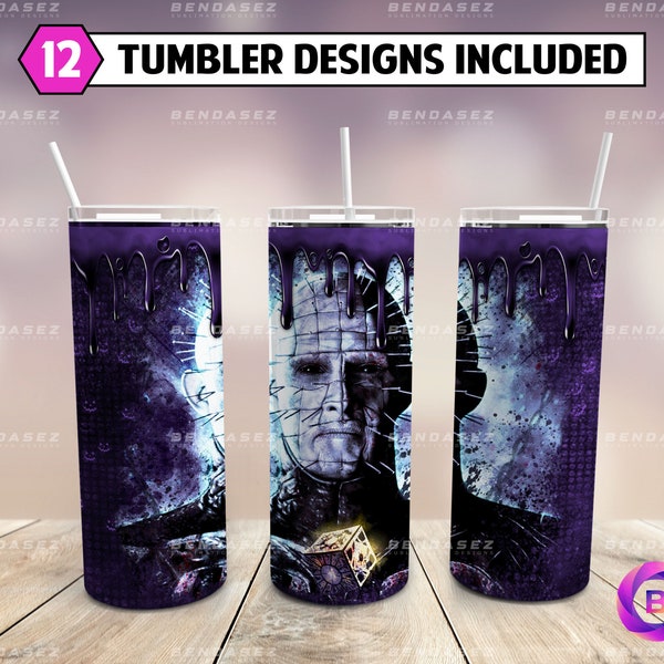 Horror Skinny 20 oz Tumbler Sublimation Design PNG - Movie Character Tumbler Straight and Tapered PNG Instant Download