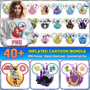 Watercolor Cartoon Bundle Png, Colorful Cartoon Movies Png, Cartoon Characters Clipart, Cartoon Png, Retro Cartoon Designs, Commercial Use