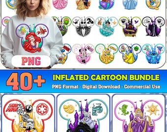 Aquarel cartoonbundel png, kleurrijke tekenfilmfilms png, stripfiguren clipart, cartoon png, retro cartoon ontwerpen, commercieel gebruik