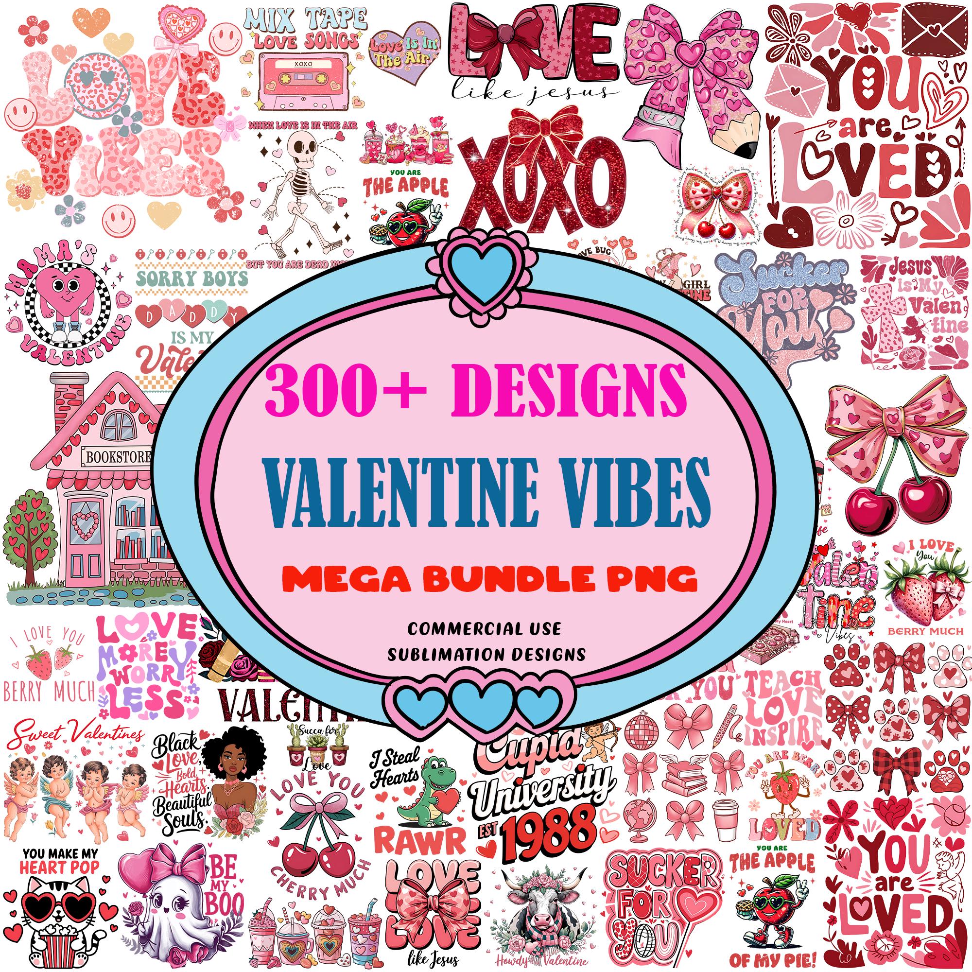 300+ Designs Valentine Bundle Png, Retro Valentine Png Bundle, Funny ...