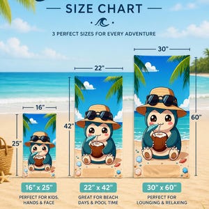 Personalized Zootopia Beach Towels, Custom Disney Cartoon Beach Towel, Shower Gift, Summer Vacation Gift, Monogram Towel, Kids Beach Towel bild 3