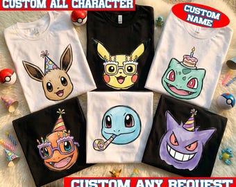 Retro Poke Game Birthday Shirt, Vintage Poke Monsters Shirt, Video Game Family Matching Tee, Poke Game Birthday Shirt, Poke Gift for Kids