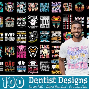 100 Designs Dental Png Bundle, Tooth Fairy Png, Dental Hygene Png, Teeth Care Png, Dental Assistant Png, Trick Or Teeth Png, Commercial Use