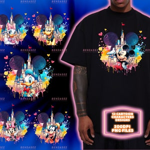 6 Cartoon Designs Png Bundle, Cartoon PNG Sublimation Designs, Cartoon Shirt Png, Clipart, Digital Download