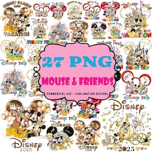 27 Designs 2025 Family Trip Bundle PNG, 2025 Family Vacation Png, Family Trip Sublimation Design, Vacay Mode Png, Magical Kingdom 2025