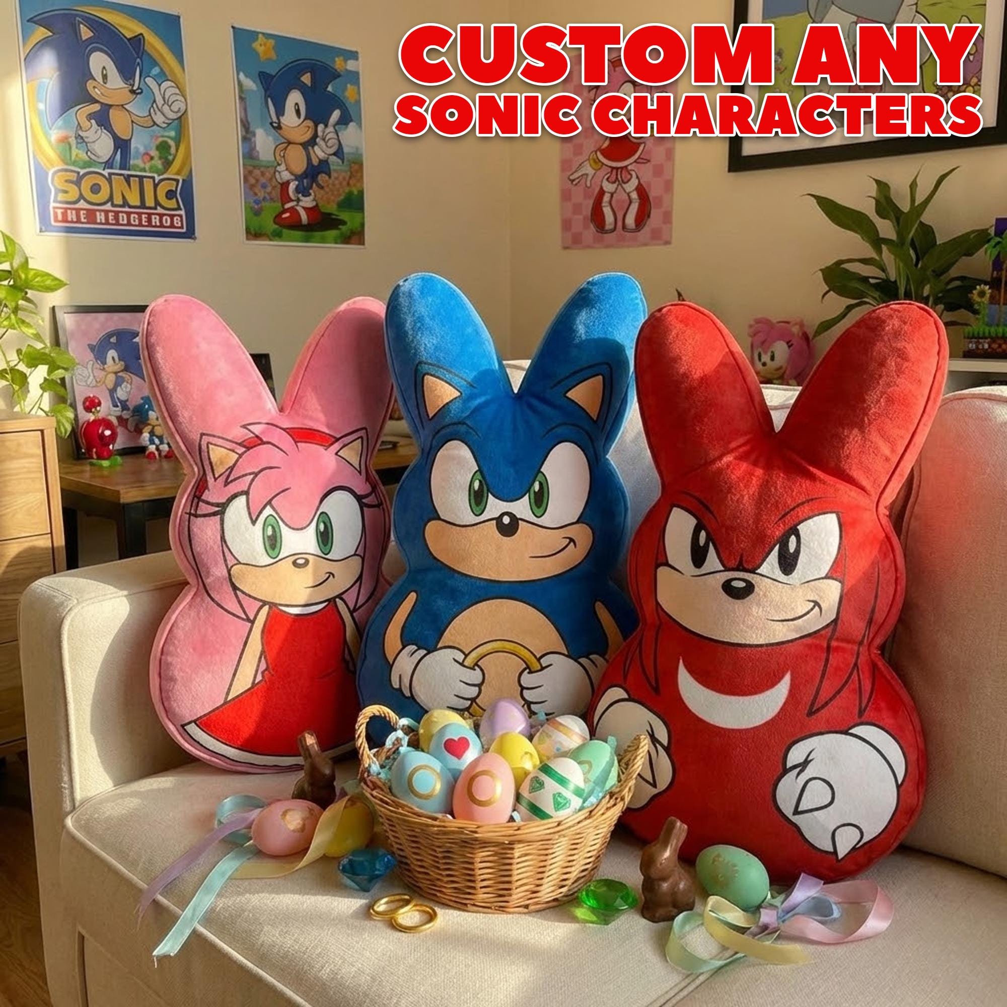 SEGA Amy Rose Sonic The Hedgehog Plush – 6 Inch, Pink, Official Stuffed Toy