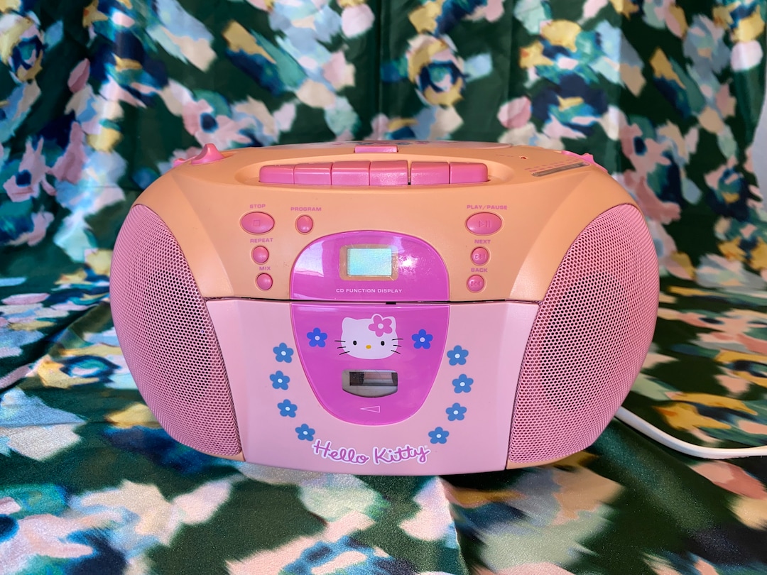 Hello Kitty Cd/cassette Player With Radio Etsy