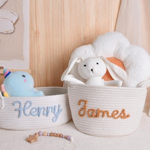 Personalized Kids Name Storage basket,Customized Baby Gifts,Baby shower gift basket,Nursery decor,Boy room gift,Baby girl gift,Easter Basket