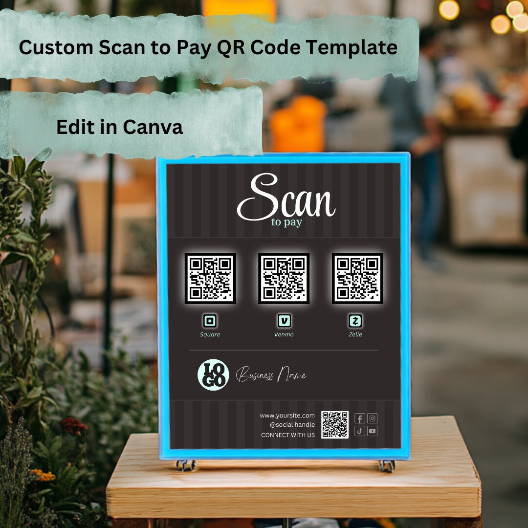Scan to Pay QR Code Template: Craft Fair Payment Sheet (digital ...