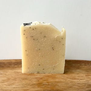 Lemongrass Poppyseed natural soap bar, vegan soap, handmade coldprocess soap