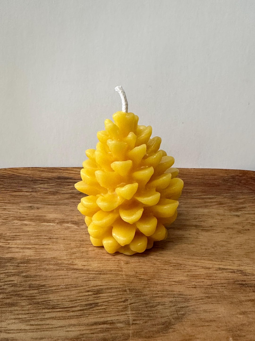 Handmade Beeswax Pine Cone Candle: Natural Honey Scent - Etsy