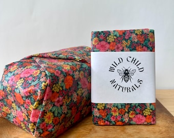 Envoltorio de cera de abeja XL para pan: reutilizable y ecológico (43 x 53 cm).