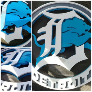 Layered Detroit Lions sign