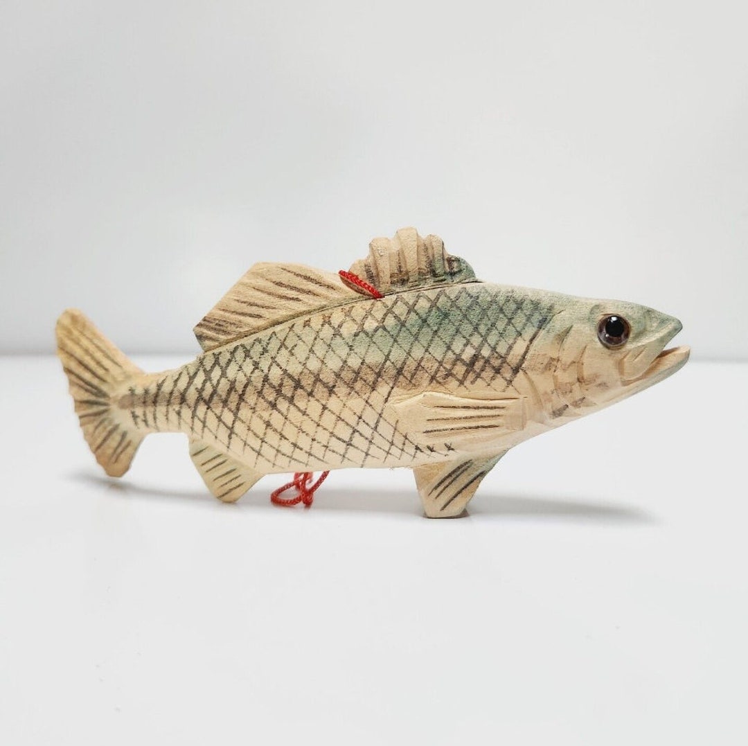 Hand Carved and Painted Wood Fish Ornament, Hand Carved Rainbow Trout ...