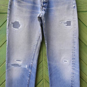Vintage 80s levis 501 selvedge redline jeans lightwash size 26-27
